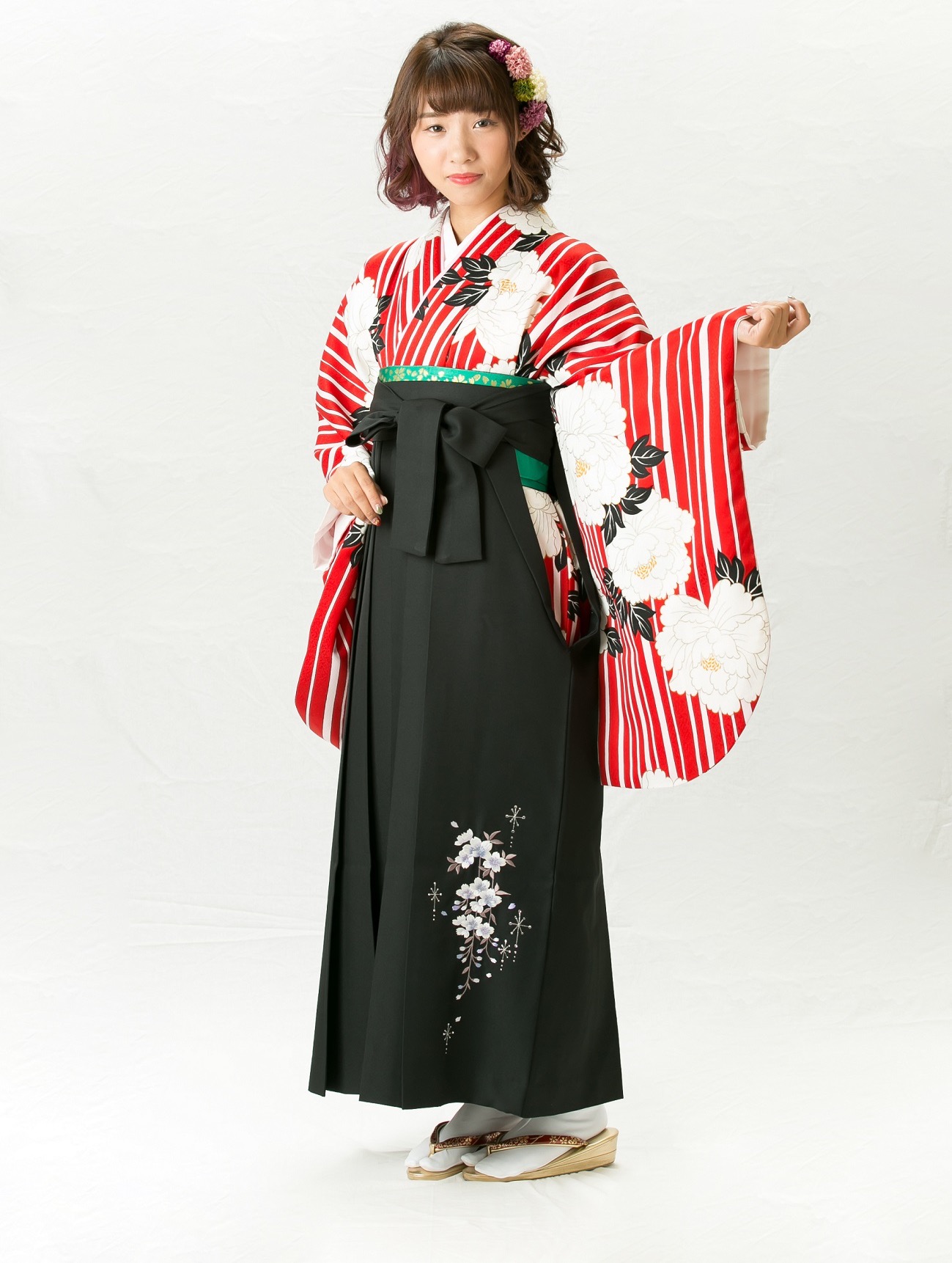 着物/1086 袴/1400 - 新潟の卒業式着物・袴レンタル 株式会社とまつ衣裳店